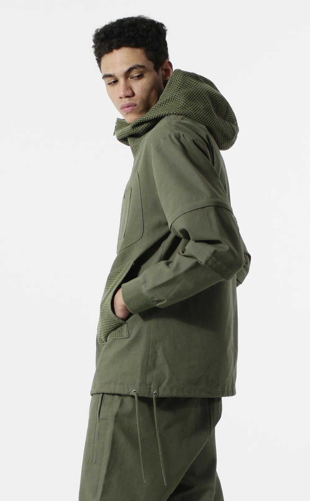 Unknown Archetype Brushed Canvas Military Parka /w Removable Sleeves