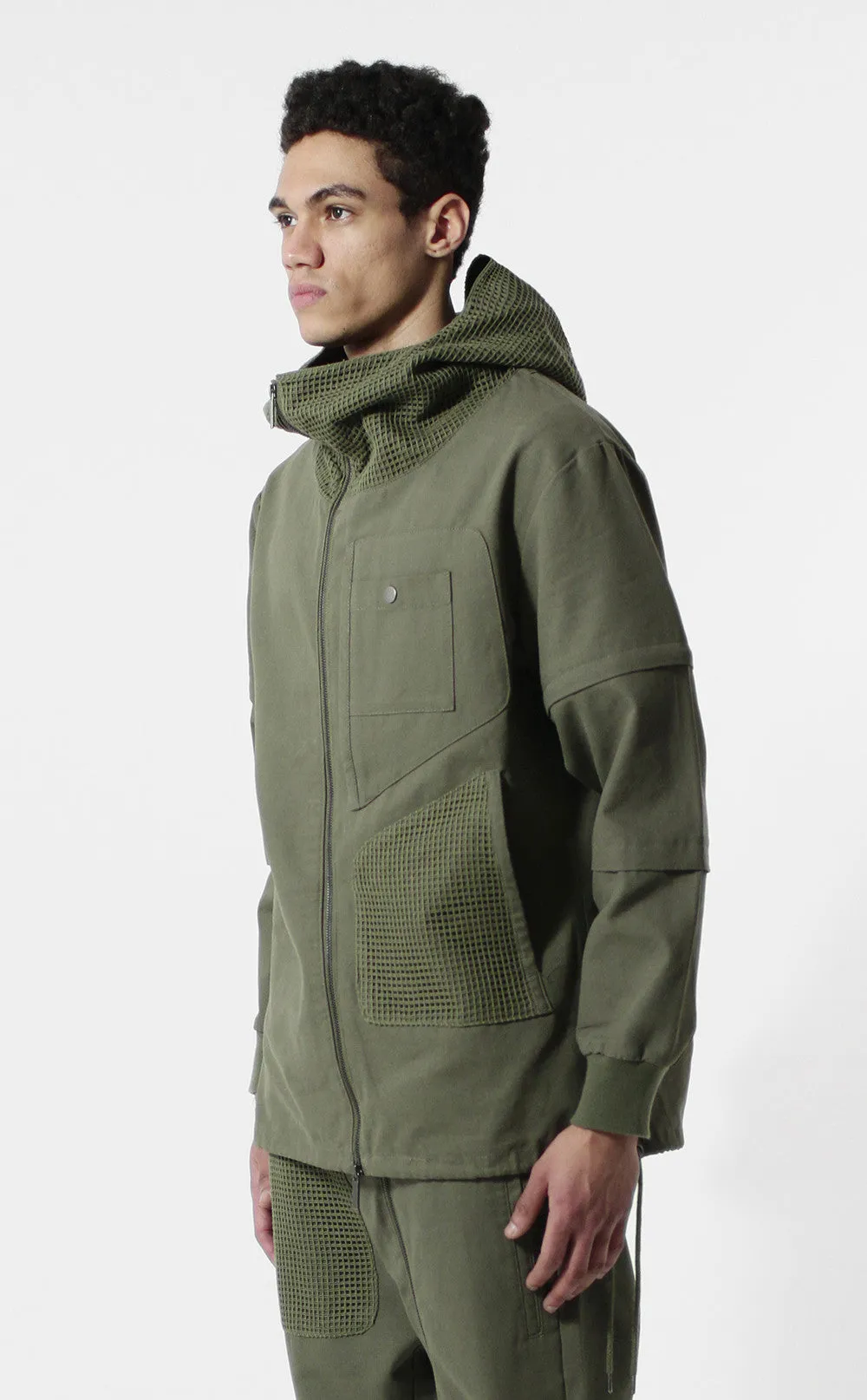 Unknown Archetype Brushed Canvas Military Parka /w Removable Sleeves