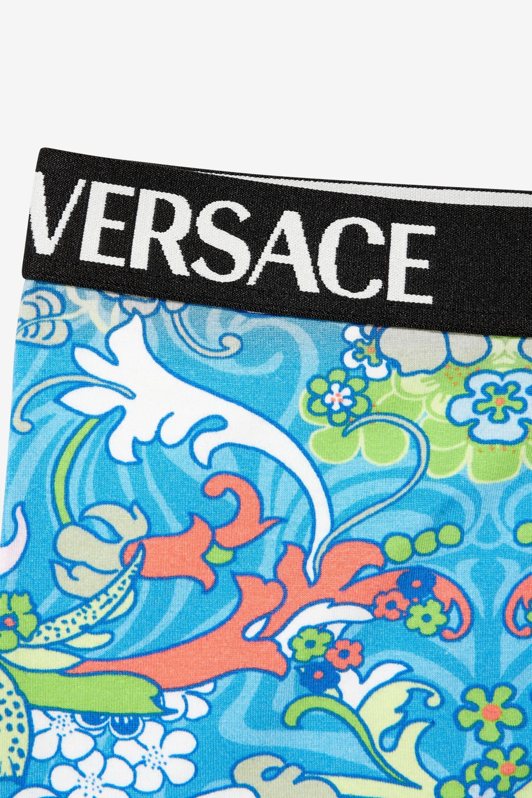 Versace Girls Cotton Jersey Baroccofest Print Leggings