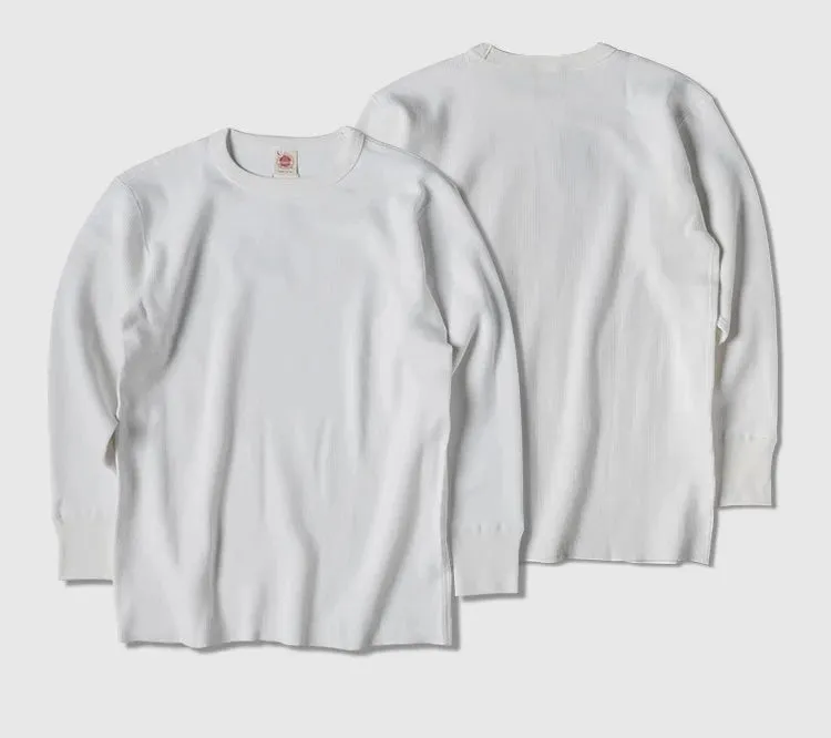 Waffle Thermal Shirt - Heavy Weight Crew Neck Men's Long Sleeve Tee