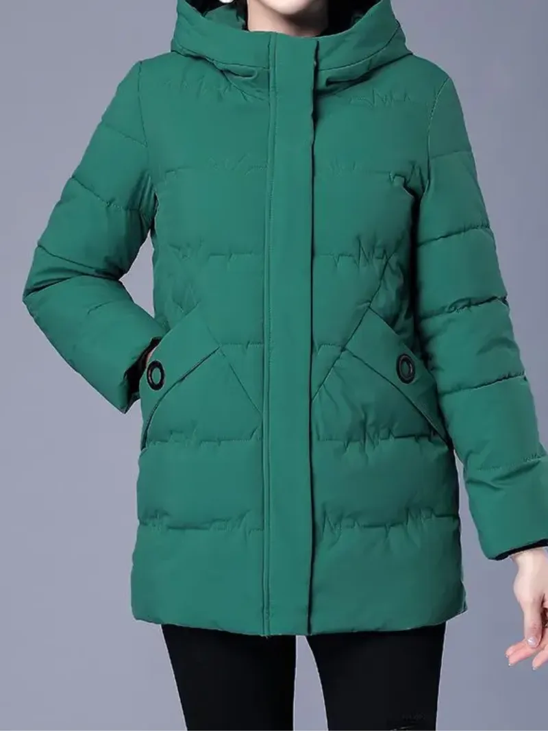 Women's Trendy Ribbed Zip-Up Quilted Coat | Ideal for Autumn/Winter