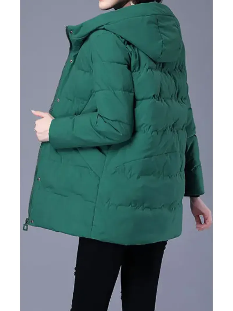 Women's Trendy Ribbed Zip-Up Quilted Coat | Ideal for Autumn/Winter