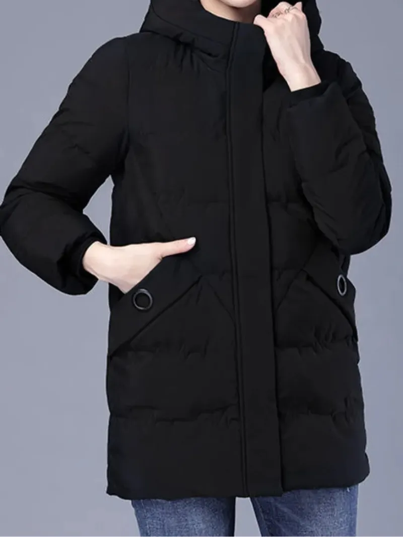 Women's Trendy Ribbed Zip-Up Quilted Coat | Ideal for Autumn/Winter