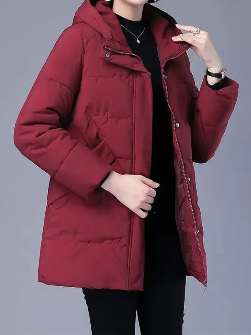 Women's Trendy Ribbed Zip-Up Quilted Coat | Ideal for Autumn/Winter