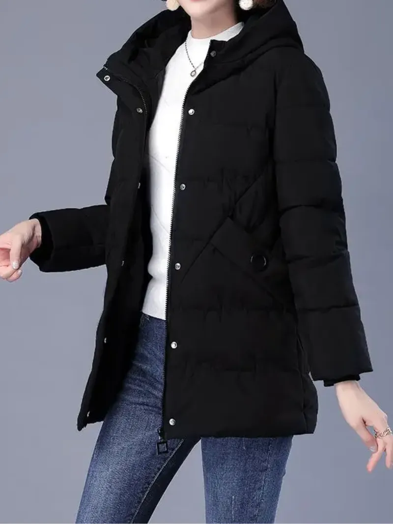 Women's Trendy Ribbed Zip-Up Quilted Coat | Ideal for Autumn/Winter