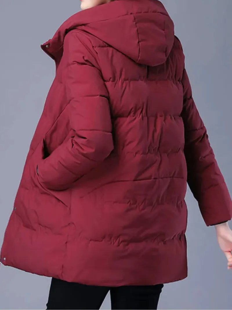 Women's Trendy Ribbed Zip-Up Quilted Coat | Ideal for Autumn/Winter