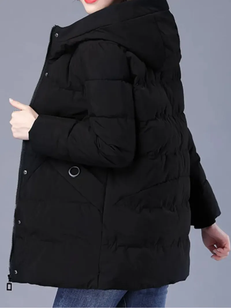 Women's Trendy Ribbed Zip-Up Quilted Coat | Ideal for Autumn/Winter